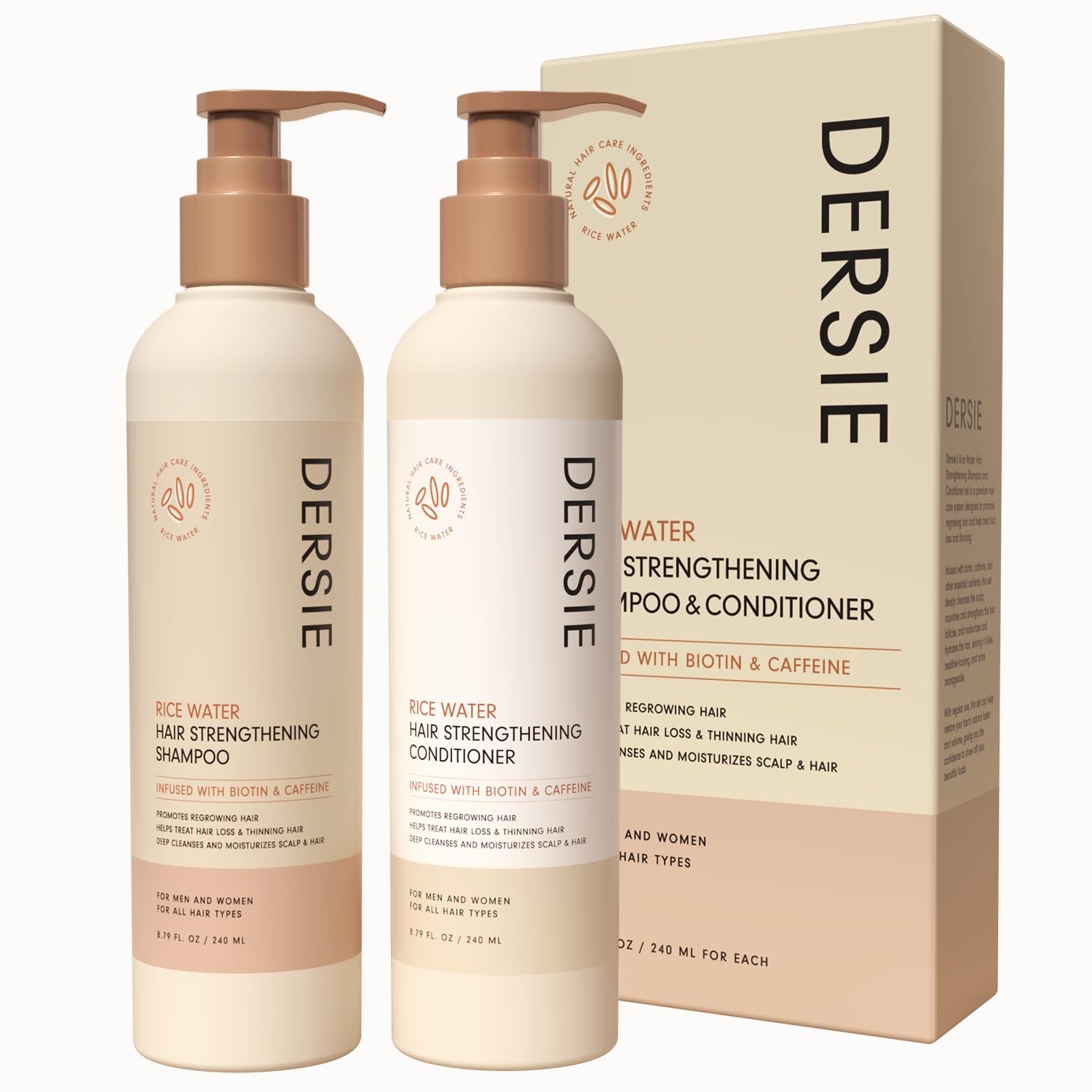 Dersie Rice Water Shampoo & Conditioner